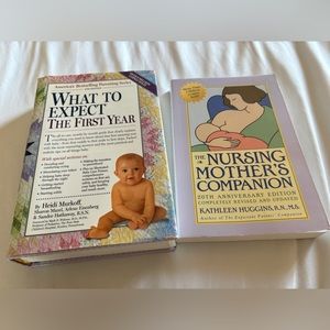 what to expect the first year( hard cover) book& the nursing mother’s companion